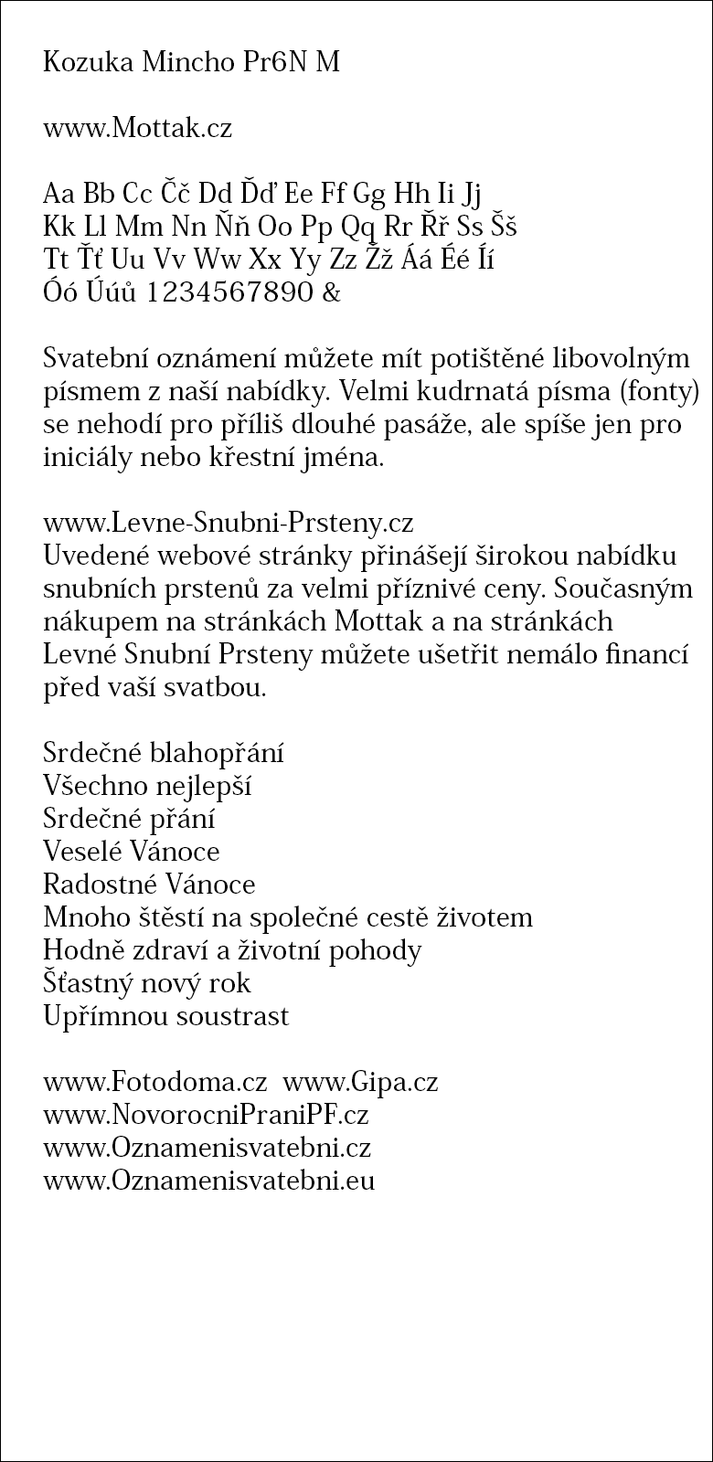 Kozuka Mincho Pr6N M