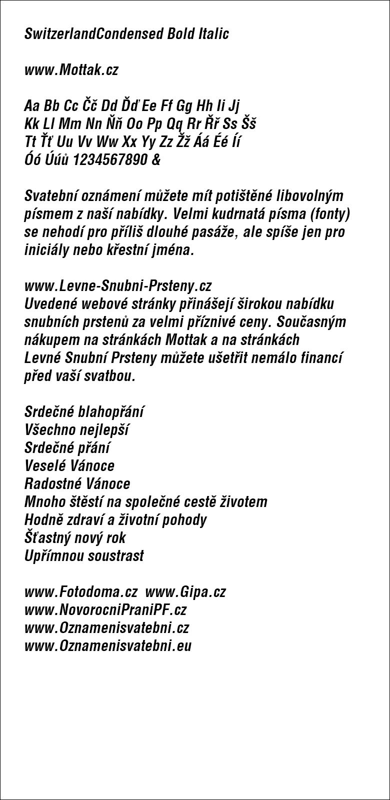 SwitzerlandCondensed Bold Italic