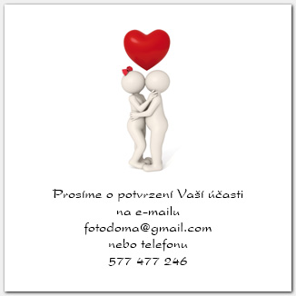 Svatební odpovědní kartička RSVP 3Dé lidé 1018