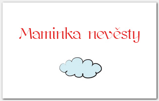 Jmenovka na svatební stůl