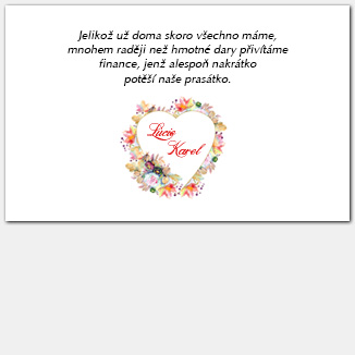 Kartička o darech se zdobeným srdcem 1038