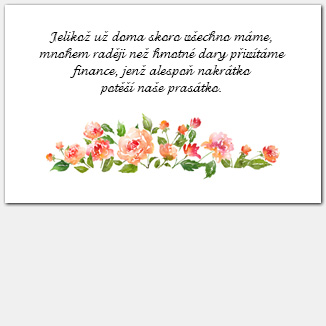 Kartička o darech s růžemi 1051