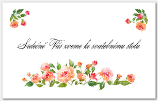 Pozvánka ke svatebnímu stolu s růžemi 1051
