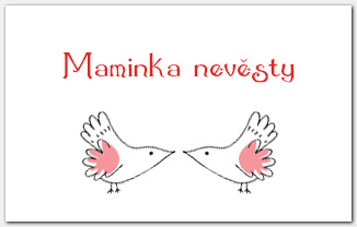 Jmenovka na svatební stůl s ptáčky 1053