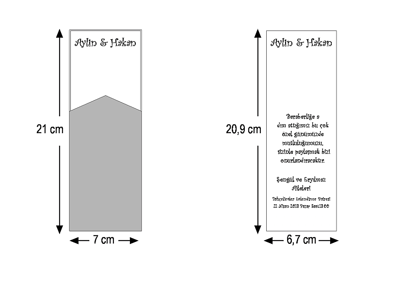 Rozměry svatebního oznámení